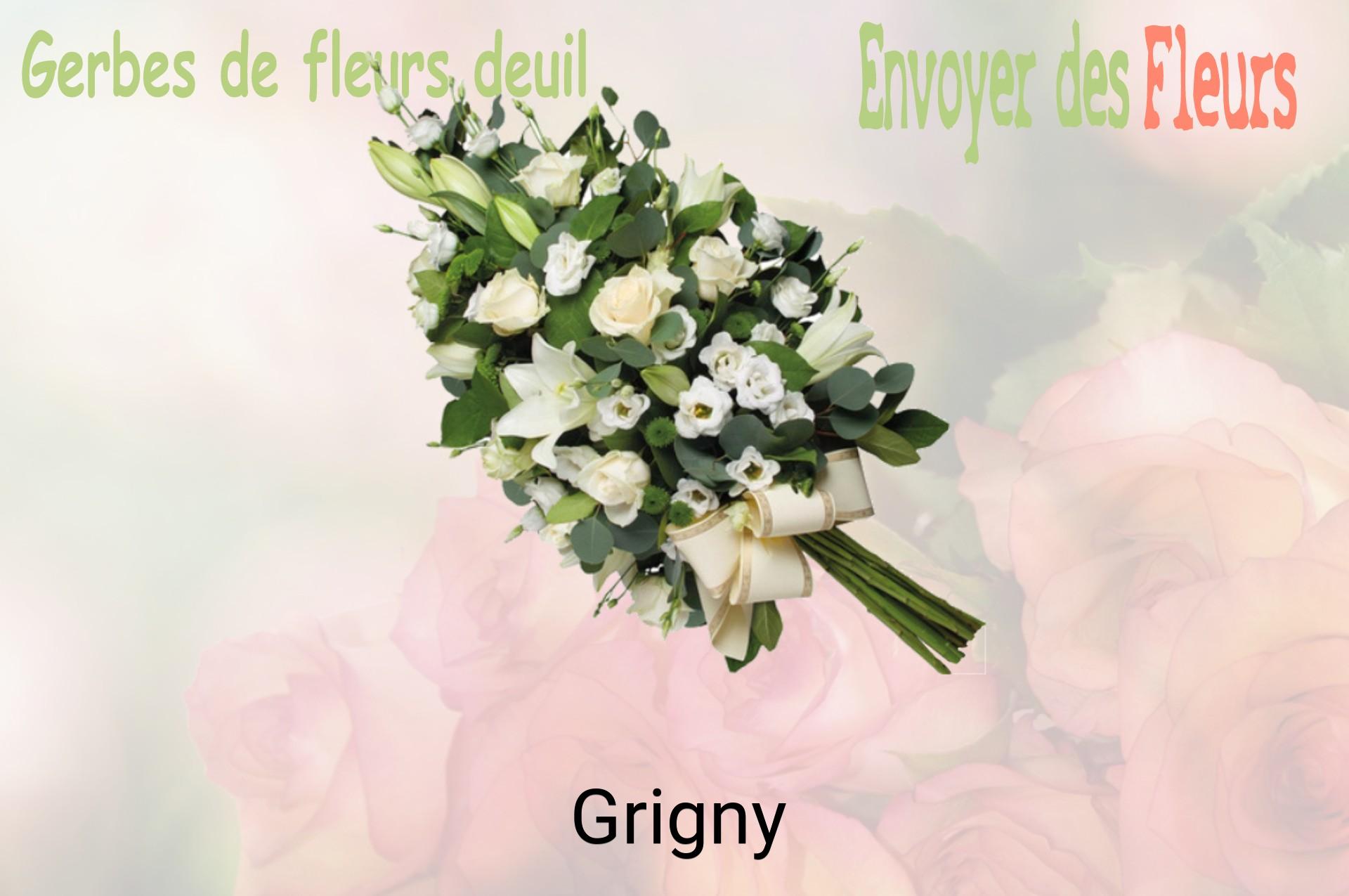 Gerbe de fleurs de deuil livrée à Grigny